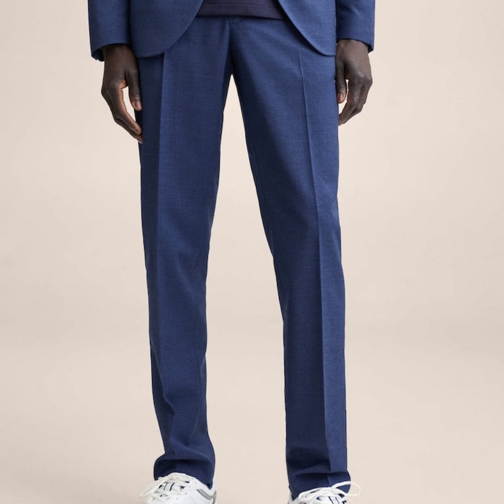 Mango Men's Extrafine wool Slim Fit  Dress Pants - Picture 3 of 14